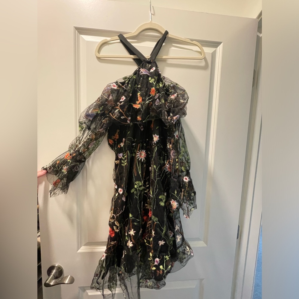 Cold shoulder spring dress